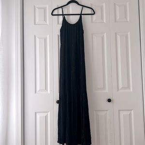 A New Day black with gold foil maxi dress. Size small